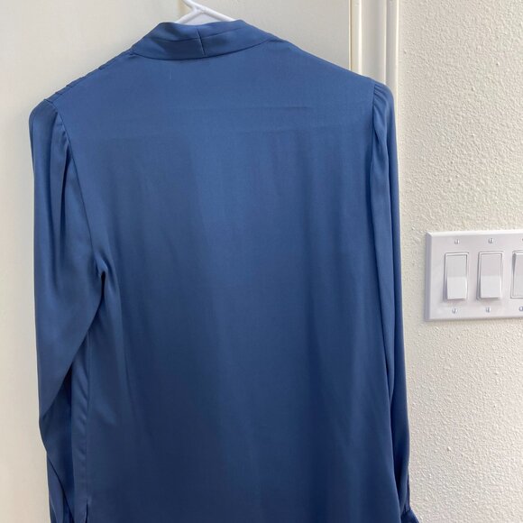 Kobi Halperin silk-blend pleated blouse, XS, dusty blue - Picture 2 of 6